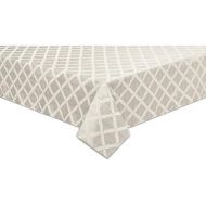 Lenox Laurel Leaf 70x144 Oblong Tablecloth, Platinum