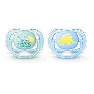 Philips Avent Ultra Air Dummies, 0 6 Months, Maximal Air Circulation, Twin Pack, with Motif Boys
