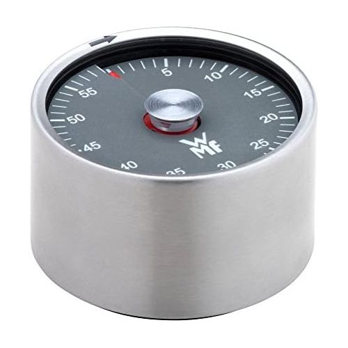 더블유엠에프 [아마존베스트]WMF Cromargan Stainless Steel Magnetic Timer with 60 Minutes Remaining Time Display, Acoustic Alarm