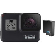 GoPro HERO7 Black + Extra Battery - E-Commerce Packaging - Waterproof Digital Action Camera with Touch Screen 4K HD Video 12MP Photos Live Streaming Stabilization