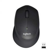 Logitech M330 Silent Plus Wireless Mouse, 2.4 GHz with USB Nano Receiver, 1000 DPI Optical Tracking, 3 Buttons, 24 Month Life Battery, PC / Mac / Laptop / Chromebook - Black