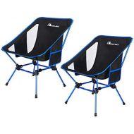 MOON LENCE Backpacking Chair Outdoor Camping Chair Compact Portable Folding Chairs with Side Pockets Packable Lightweight Heavy Duty for Camping Backpacking Hiking …