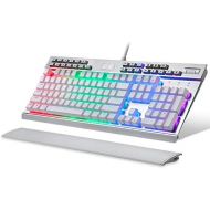 Redragon K550 Mechanical Gaming Keyboard, RGB LED Backlit with Brown Switches, Macro Recording, Wrist Rest, Volume Control, Full Size, Yama, USB Passthrough for Windows PC Gamer (W