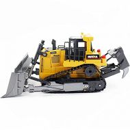 UJIKHSD Heavy RC Bulldozer Alloy Track RC Engineering Vehicle 9-Channel Electric Forklift 1:16 Construction Vehicle 2.4G Wireless RC Car Boy Toy Car Childrens Birthday Gifts