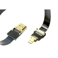 Permanent Black FPV HDMI Cable Micro HDMI to Standard HDMI Type A Full HDMI Normal HDMI for panasonic lumix GH4 GOPRO blackmagic BMPCC Sony Alpha Sony A5000 A6000 A7R A7S A6300 A6500 (20CM)