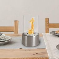 Bio Ethanol Ventless Tabletop FireplaceA? Real Smokeless Flame- Clean Burning Indoor/Outdoor Portable Heat, Cylinder Shape with 360 View by Lavish Home