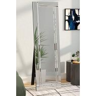 Full Length Mirror Standing - Matte Silver Wood with Stand - for Your Elegant Viewing Angle