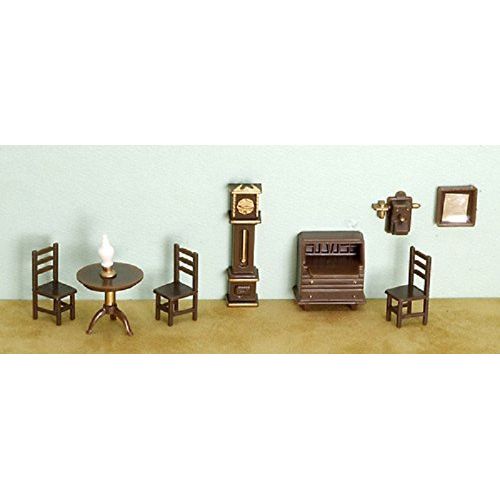  Aztec Dollhouse Miniature 1/4 Scale 9 Pc Living Room SET #G1452.