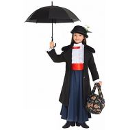 Fancy Me 6 Piece Deluxe Italian Made Girls Victorian Nanny + Bag & Umbrella Book Day Week Halloween Carnival Fancy Dress Costume Outfit 3-10 years (4 years)
