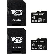 INLAND Micro Center 32GB Class 10 Micro SDHC Flash Memory Card with Adapter for Mobile Device Storage Phone, Tablet, Drone & Full HD Video Recording - 80MB/s UHS-I, C10, U1 (2 Pack)