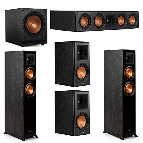 클립쉬 Klipsch 5.1 System with 2 RP 5000F Floorstanding Speakers, 1 Klipsch RP 404C Center Speaker, 2 Klipsch RP 500M Surround Speakers, 1 Klipsch SPL 120 Subwoofer