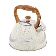 ZRSLGS Tea Kettle 3.5 Liters Stainless Steel Whistling Teapot for Stove Top with Anti heat Wood Pattern Handle
