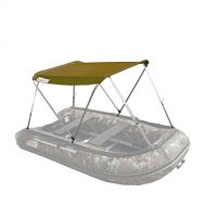 ALEKO BSTENT250WE Canopy Boat Tent Sun Shelter Bimini Top Sunshade for 8.5 ft Long Inflatable Boats, 4.4 x 3.4 Feet, Color Wheat