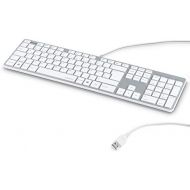 [아마존베스트]Hama PC Keyboard Ultra Slim Apple Design USB Wired German Layout QWERTZ White / Silver