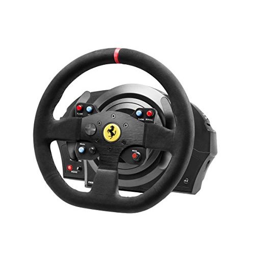  [아마존베스트]Thrustmaster T300 Ferrari Integral Alcantara Edition (Steering Wheel + 3 Pedal Set) Force Feedback, 270° - 1080°, Eco System, PS4 / PS3 / PC)