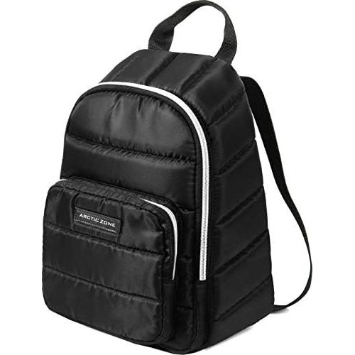  Arctic Zone Quilted, Insulated Backpack Style Lunch Pack - Black