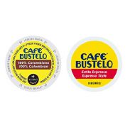 One Keurig Cafe Bustelo Coffee Espresso and One Keurig Cafe Bustelo Columbian K-cups Cuban Coffee (2 Pack)