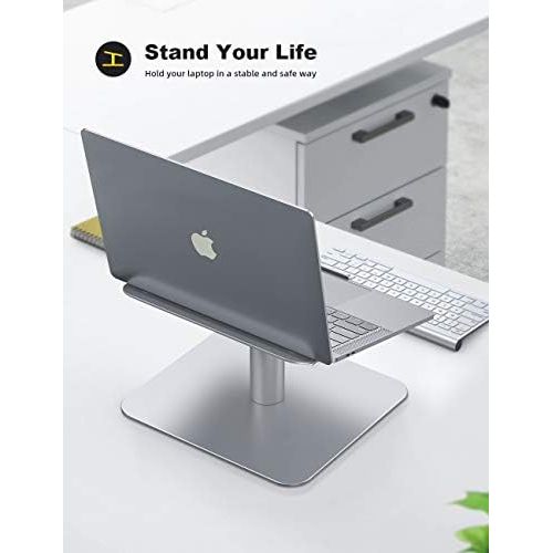  [아마존베스트]Swivel Laptop Stand, Lamicall Laptop Riser - [360-Rotating] Ergonomic Aluminum Computer Desk Holder Compatible with MacBook, Air, Pro, Dell XPS, HP, Lenovo and More 10 - 17.3 Noteb