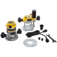 DEWALT Router Fixed/Plunge Base Kit, Variable Speed, 12-Amp, 2-1/4-HP (DW618PK)