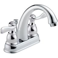 Delta Faucet Windemere Centerset Bathroom Faucet Chrome, Bathroom Sink Faucet, Metal Drain Assembly, Chrome B2596LF,5.00 x 10.00 x 10.00 inches
