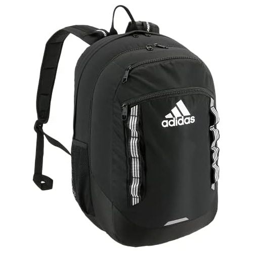 아디다스 adidas Excel Backpack, Black Black/White Webbing, One Size