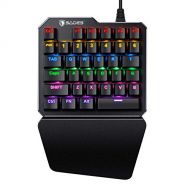 [아마존베스트](Black Switch) One-Handed RGB Mechanical Gaming Keyboard SADES Half Keyboard Gaming Keypad Small Gaming Keyboard for PUBG/Fps Games/LOL/APEX/CSGO/Rainbow Six
