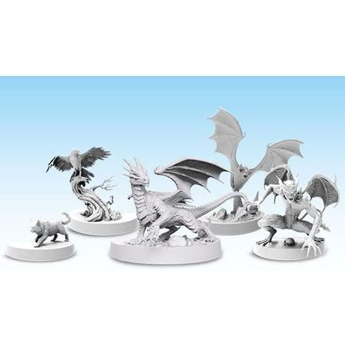  Sword & Sorcery Miniatures ? Chaotic Familiars ? 5 32MM Unpainted Plastic Miniatures by Ares Games?Sword & Sorcery Accessory Pack ? Dungeons and Dragons Miniatures ? DND and Other