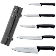 DICK Pro Dynamic Messer Rolltasche mit 5 Messer, Klingen aus rostfreiem Stahl, schwarz Griffe