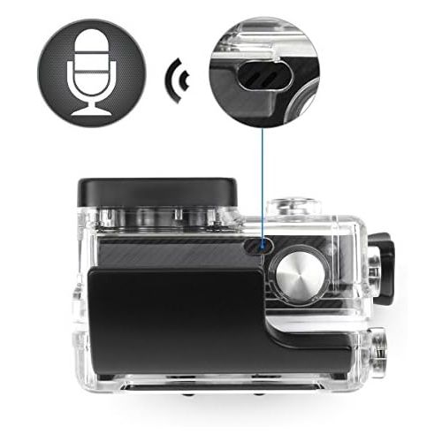  SOONSUN Side Open Skeleton Housing Case for GoPro Hero 4 Black, Hero 4 Silver, Hero 3+, Hero 3 Cameras with LCD Touch Backdoor and Skeleton BacPac Backdoor for Extended Battery or