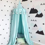 [아마존베스트]OldPAPA Princess Bed Canopy with Pom Pom Chiffon Hanging Mosquito Net for Kids Indoor Outdoor Castle Play Tent Hanging House Decoration Reading Nook