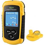 [아마존베스트]LUCKY Fish Finder, Wireless, in colours, Portable Fishing Sonar Sensor, Wired LCD Depth Finder, echo sounder