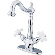 Nuvo Elements of Design ES1491PX New Orleans 2-Handle 4 Centerset Lavatory Faucet with Optional Deck Plate, 6- 1/2, Polished Chrome