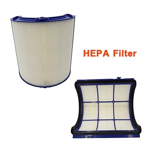 다이슨 Dyson Air Purifier Replacement (HP04, TP04, DP04,) 360° Glass HEPA and Activated Carbon Filter, 9 x 9 x 9.5 inches, Purple/Teal