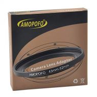 Amopofo 43 to 52mm Metal Step Up Ring Adapter for Canon,for Nikon,for Sony,for Fuji, Camera Lenses & UV,ND,CPL Camera Filters, Made from CNC Machined Space Aluminum with Matte Black Electr