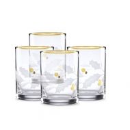 Lenox Holiday Gold Double Old Fashioned 4 Piece Glass Set Clear, 2.50 LB