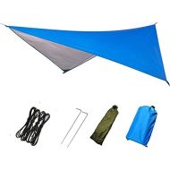 TAHUAON Camping Tarp Cover Waterproof Rain Fly Tent Ground Cloth Hammock Shelter for Outdoor Picnic Beach (Blue 230140cm)