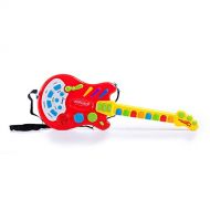 [아마존베스트]Dimple Kids Handheld Musical Electronic Toy Guitar for Children Plays Music, Rock, Drum & Electric Sounds Best Toy & Gift for Girls & Boys (Red)