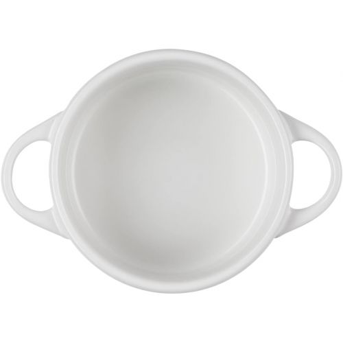 르크루제 Le Creuset Stoneware Mini Round Cocotte, 8 oz., White