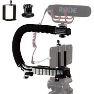 Cam Caddie Scorpion Jr Camera Stabilizer - Collapsible Stabilizing Smartphone Handle for All DSLR, GoPro, Mobile Phones with Integrated Cold Shoe and 1/4-20 Threaded Mounting Knob