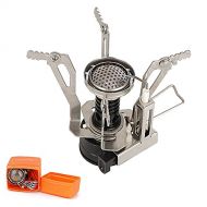 Yodo Ultralight Backpacking Stove with Piezo Ignition Portable Mini Stove for Outdoor Camping Hiking Cooking Hunting Fishing