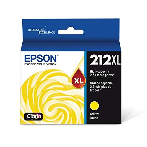 엡손 Epson T212 Claria -Ink High Capacity Yellow -Cartridge (T212XL420-S) for Select Epson Expression and Workforce Printers