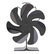SHQIN Wood Stove Fan Chimney Fan 7 Blades Chimney Stove Fan Electricityless Fireplace Stoves Heat Operated Mini Stove Fan Large Spaces for Wood Stoves Wood Stoves Environmentally Friendl