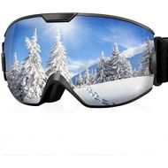 KUYOU Ski Goggles OTG Snow Goggles for Kids Adults Snowboard Goggles Anti-Fog 100% UV Protection