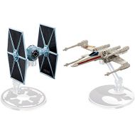 Hot Wheels Star Wars Rogue One Tie Fighter Blue vs. X-Wing Red 2 Wings Open Vehicle (2 Pack)