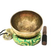 TM THAMELMART FOR BEAUTIFUL MINDS 7 Inches Antique Hand Hammered Tibetan Meditation Singing Bowl for Relaxing, Sound Bath, Mindfullness and Wellness - Yoga Old Bowl by Thamelmart명상종 싱잉볼