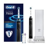 Oral-B 7500 Power Rechargeable Electric Toothbrush with Replacement Brush Heads and Travel Case, Black
