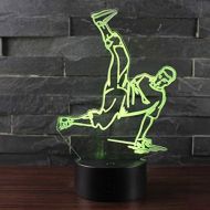 KAIYED Decorative Table Lamp Street Dance Theme 3D Lamp Led Night Light 7 Color Change Touch Mood Lamp Christmas Present