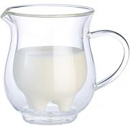 Cucina di Modena Milchkannchen Glas: Doppelwandiges Milchkannchen im witzigen Euterdesign (Doppelwandige Glas Milchkannchen)