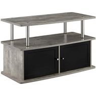 Convenience Concepts Designs2Go TV Stand with 2 Storage Cabinets and Shelf, Faux Birch