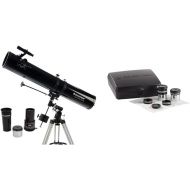 Celestron - PowerSeeker 114EQ Telescope & PowerSeeker Telescope Accessory Kit - Includes 2X 1.25 Kellner Eyepieces, 3 Colored Telescope Filters, and Cleaning Cloth